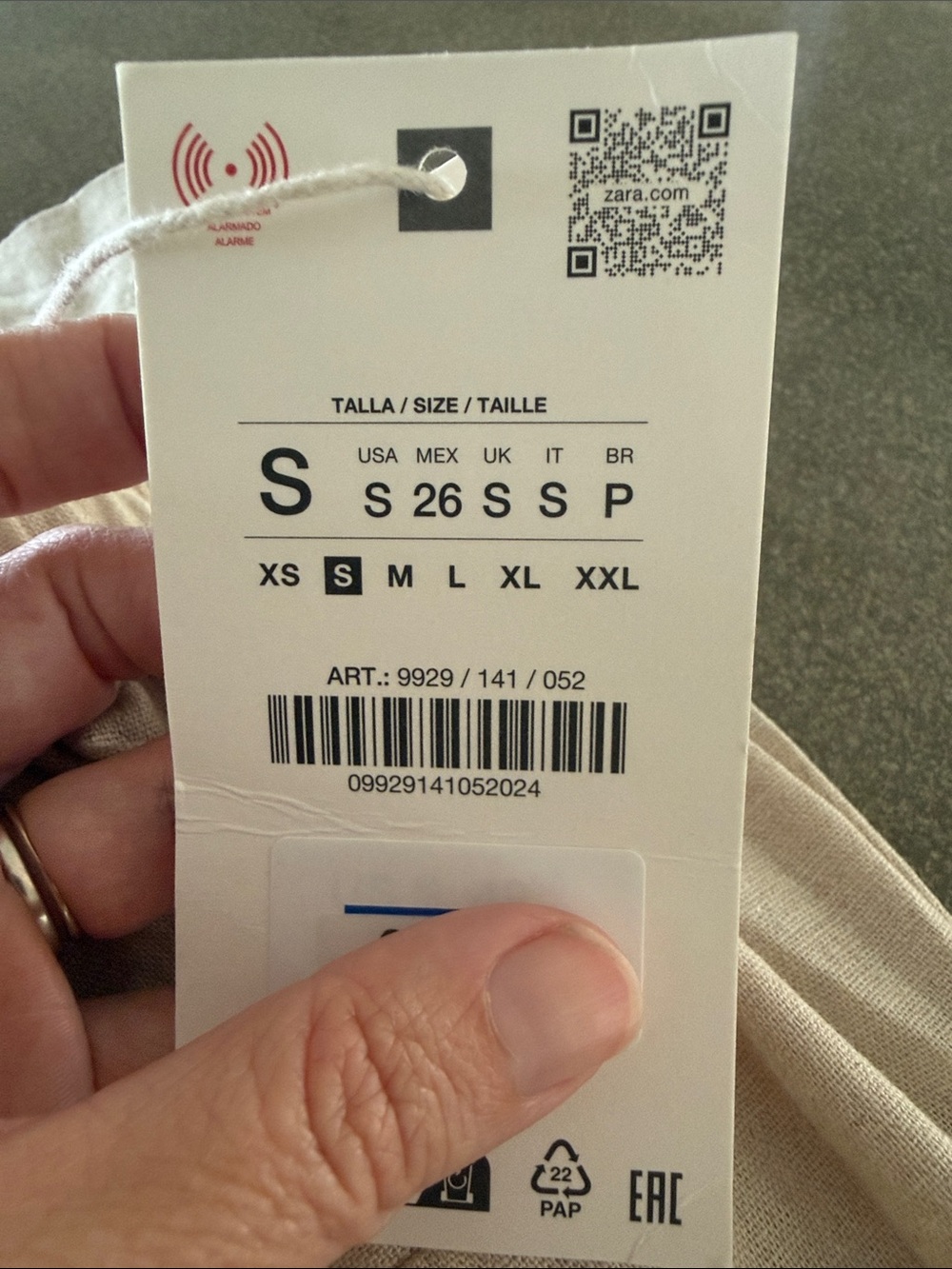 Zara Linen Straight Leg Pants - NEW WITH TAGS - Picture 7 of 7